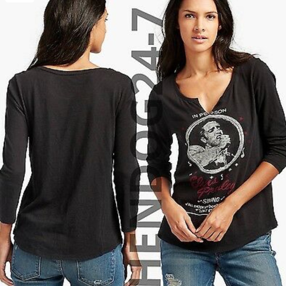 LUCKY BRAND IN PERSON ELVIS PRESLEY WOMEN'S TEE